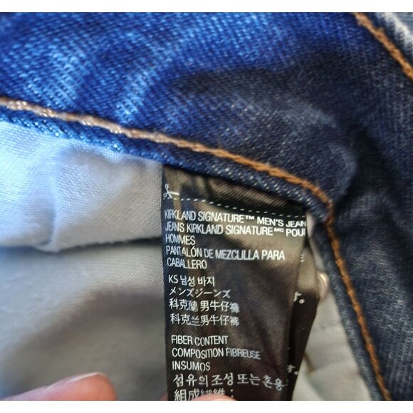 Kirkland Signature Mens Jeans 38x30 Blue Denim 100% Cotton - Picture 6 of 11